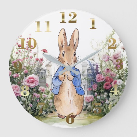 Klassieke Bunny Konijn Grote Klok (Voorkant)