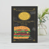 Klassieke Burger BBQ Uitnodiging (Staand voorkant)