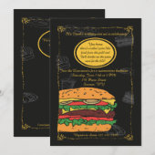 Klassieke Burger BBQ Uitnodiging (Voorkant / Achterkant)