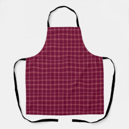 Klassieke Burgundy Schotse Plaid Cadeau Schort