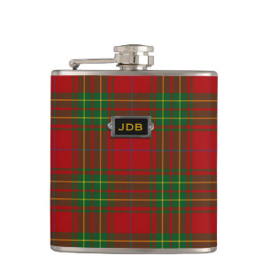 Klassieke Burnett Tartan Plaid Flask Heupfles