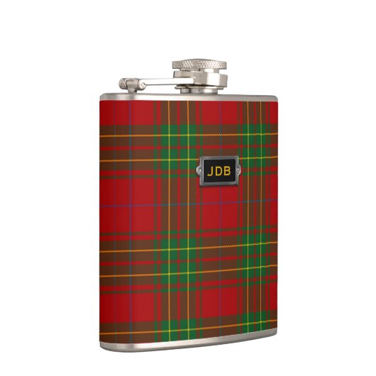 Klassieke Burnett Tartan Plaid Flask Heupfles (Rechts)