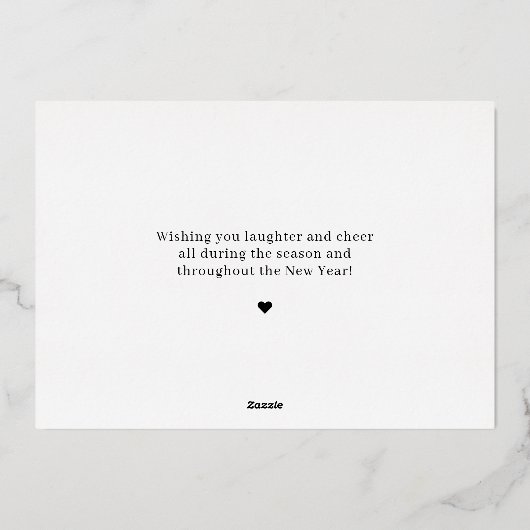 Klassieke Business Folie Holiday Card Folie Uitnodiging (Achterkant)