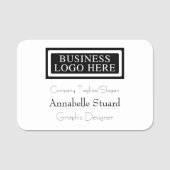 Klassieke Business Modern Employee Name Tag (Voorkant)