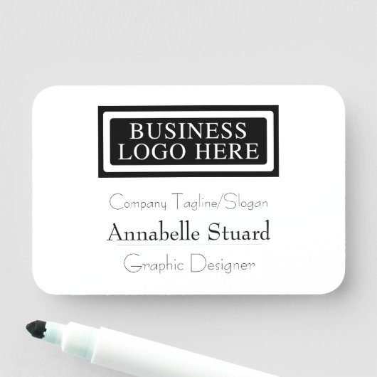 Klassieke Business Modern Employee Name Tag (In situ)