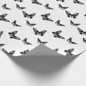 Klassieke Butterflies Art Pattern CUSTOM BG COLOR Cadeaupapier (Hoek)