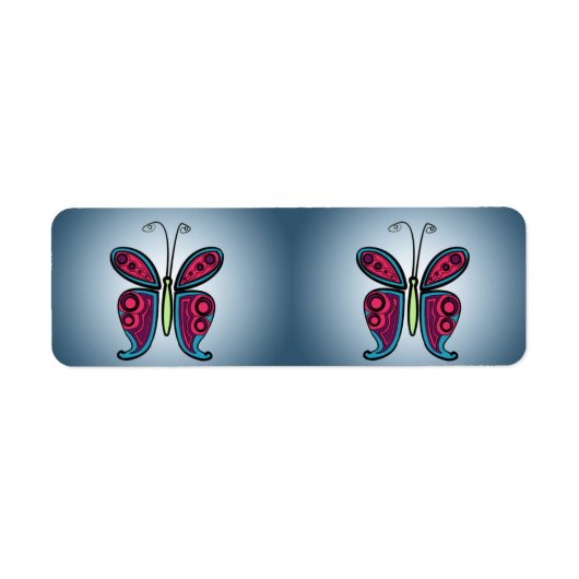 Klassieke Butterfly-Sticker Etiket (Voorkant)