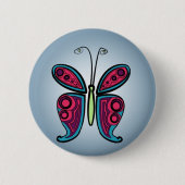 Klassieke Butterfly-Sticker Ronde Button 5,7 Cm (Voorkant)