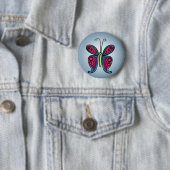 Klassieke Butterfly-Sticker Ronde Button 5,7 Cm (In situ)