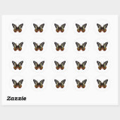 Klassieke Butterfly-Sticker Ronde Sticker (Vel)