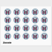 Klassieke Butterfly-Sticker Ronde Sticker (Vel)