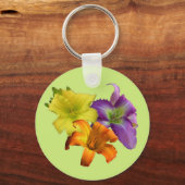 Klassieke Button Daylily Sleutelhanger (Voorkant)