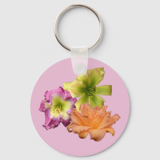 Klassieke Button Daylily Sleutelhanger (Voorkant)