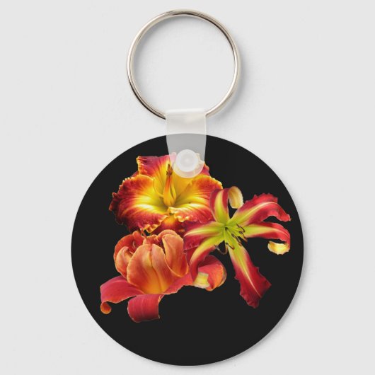 Klassieke Button Daylily Sleutelhanger (Voorkant)