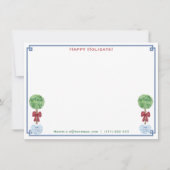 Klassieke Buxus Prettig Kerstfeest Van De Balie Va Notitiekaartje (Voorkant)