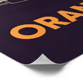 Klassieke cabriolet cruisen door oranje provincie poster (Hoek)