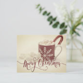 Klassieke Cacao Prettig Kerstfeest Briefkaart (Staand voorkant)