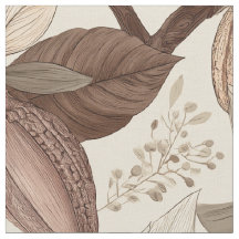 Klassieke Cacaopeulen en Bladeren Botanische Kunst