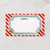 Klassieke cadeaufeestdag kerstcadeaus visitekaartje (Achterkant)