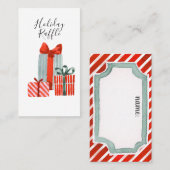 Klassieke cadeaufeestdag kerstcadeaus visitekaartje (Voorkant / Achterkant)