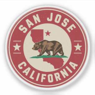 Klassieke cadeaus uit San Jose, Californië Sticker