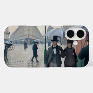 Klassieke Caillebotte Parijse Straat Regenachtige iPhone 16 Hoesje