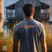 Klassieke Cajun Fleur-de-lis Retro Terugblik Vinta T-shirt