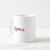 Klassieke Cajun Fleur-de-lis Retro Throwback Vinta Koffiemok (Voorkant links)