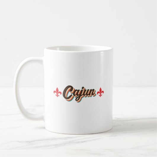 Klassieke Cajun Fleur-de-lis Retro Throwback Vinta Koffiemok (Links)