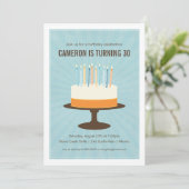 Klassieke Cake Birthday Uitnodiging (Staand voorkant)