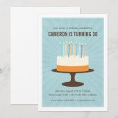 Klassieke Cake Birthday Uitnodiging (Voorkant / Achterkant)