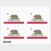 Klassieke California State Flag Rechthoekige Sticker (Vel)
