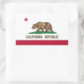 Klassieke California State Flag Rechthoekige Sticker (Tas)