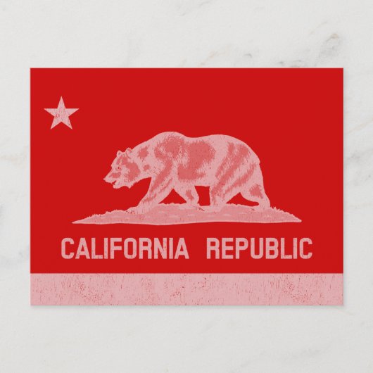 Klassieke Californische Beer Vlag Grafisch Briefkaart (Voorkant)