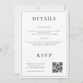 Klassieke Calligrafie Black White All in One Wedde Kaart (Achterkant)