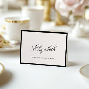 Klassieke Calligrafie Oude Rijke Plaatskaart Bedankkaart