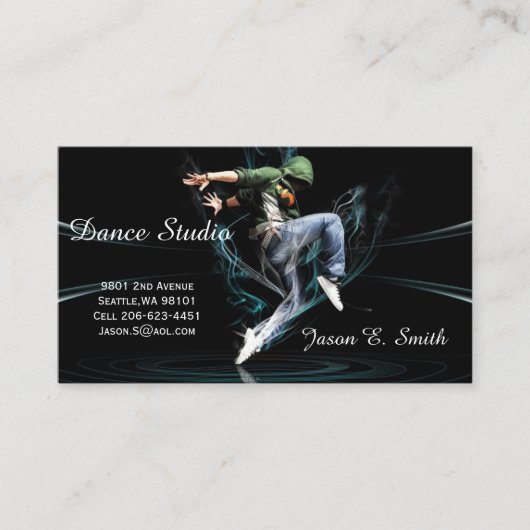 Klassieke Calling Card-Dance Studio Sample Contactkaartje (Voorkant)