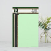 Klassieke cameo (Jade/Green) Briefpapier (Staand voorkant)