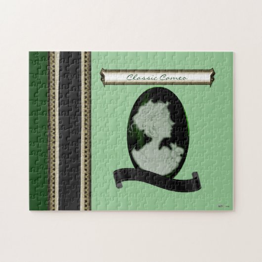 Klassieke cameo (Jade/Green) Legpuzzel (Horizontaal)