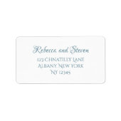 Klassieke cameo Regency Blue Wedding Reply Envelop Etiket (Voorkant)