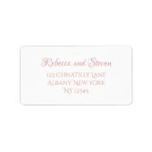 Klassieke cameo Regency Pink Wedding Reply Envelop Etiket (Voorkant)