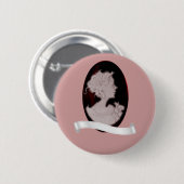 Klassieke cameo (Roos) Ronde Button 5,7 Cm (Voorkant /achterkant)