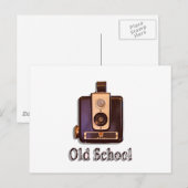 Klassieke camera 1950 - Oude school Briefkaart (Voorkant / Achterkant)