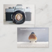 Klassieke camera met foto, fotograaf visitekaartje (Voorkant / Achterkant)