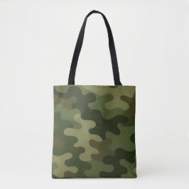 Klassieke Camo Print Aardgroene & Bruine Tonen Tote Bag