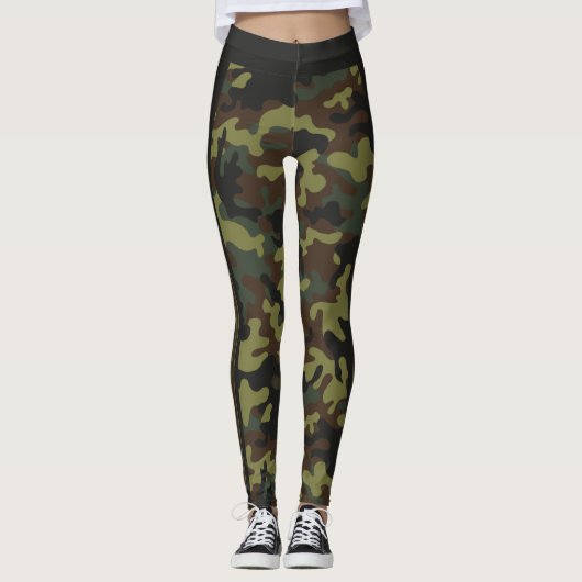 Klassieke Camouflage Tried en True Striped Leggings (Voorkant)