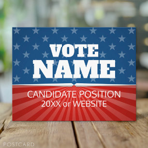 Klassieke campagne - iconische sterren strepen roo briefkaart