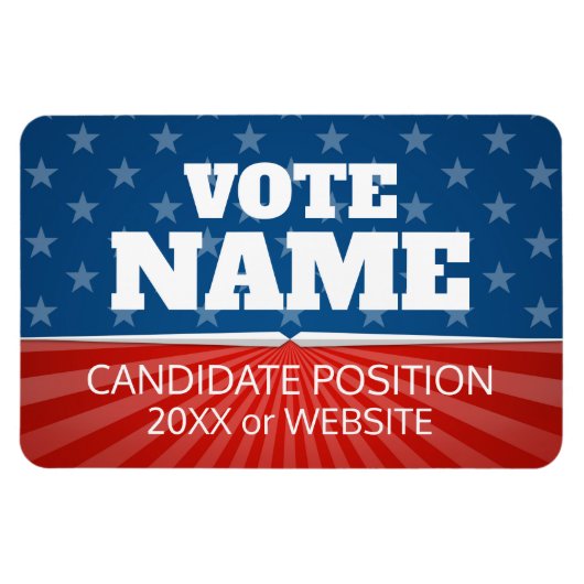 Klassieke campagne - iconische sterren strepen roo magneet (Horizontaal)