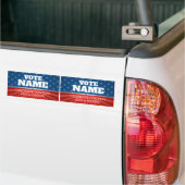 Klassieke Campaign iconic sterstripe die in tweeën Bumpersticker (Op Truck)
