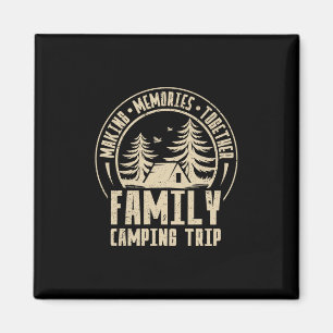 Klassieke Camper Kamp Familie Kampeer Trip 2025 Ma Magneet